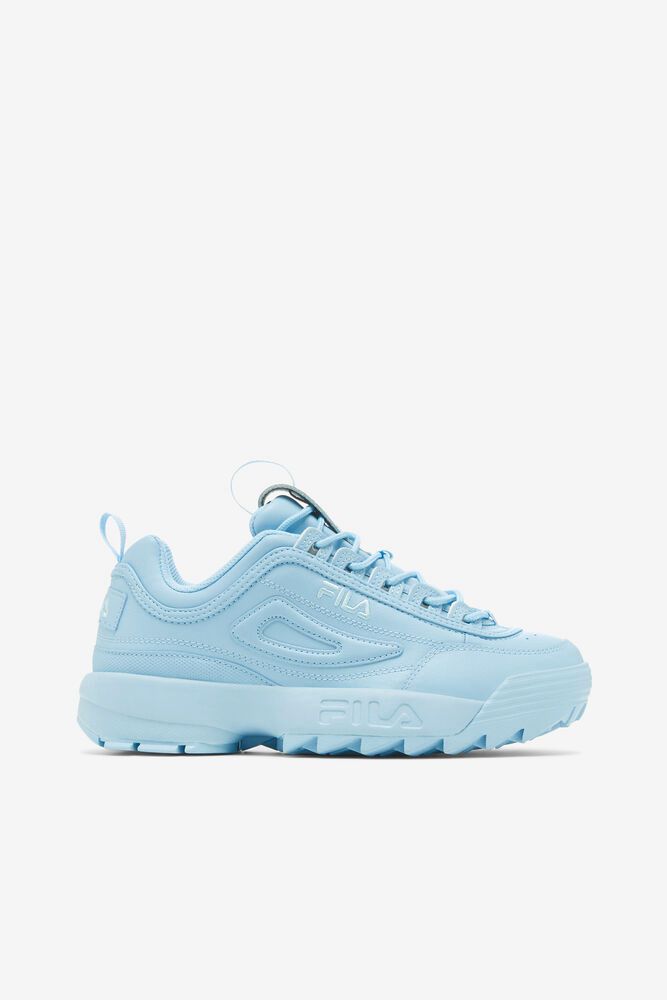 Fila Disruptor 2 Premium Blue Sneakers Womens - NZ 49325-WYHK